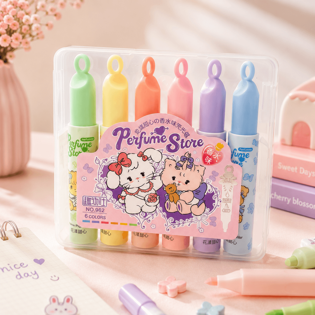 هایلایتر ۶ رنگ عطری ملوسک - Image 3
