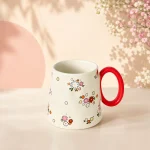 لیوان گلدار قرمز - Image 2