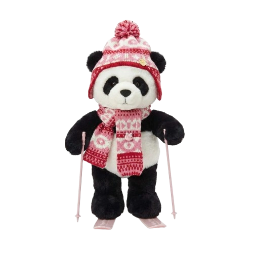 عروسک اسکی همراه کودک در بازی و شادی