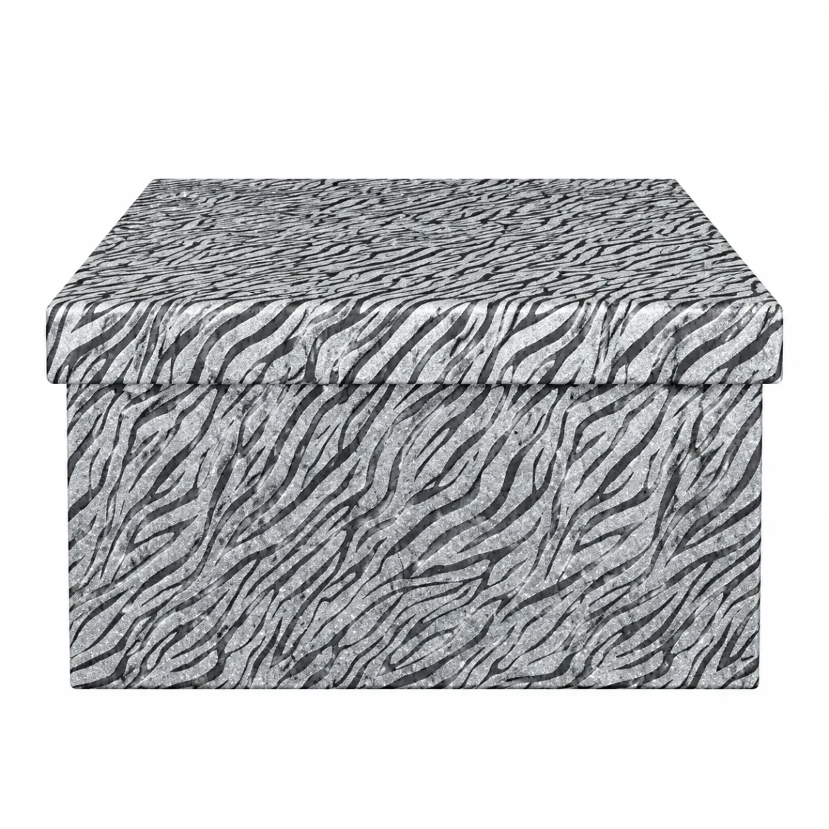 باکس هدیه اکلیلی مشکی راه راه - Image 1